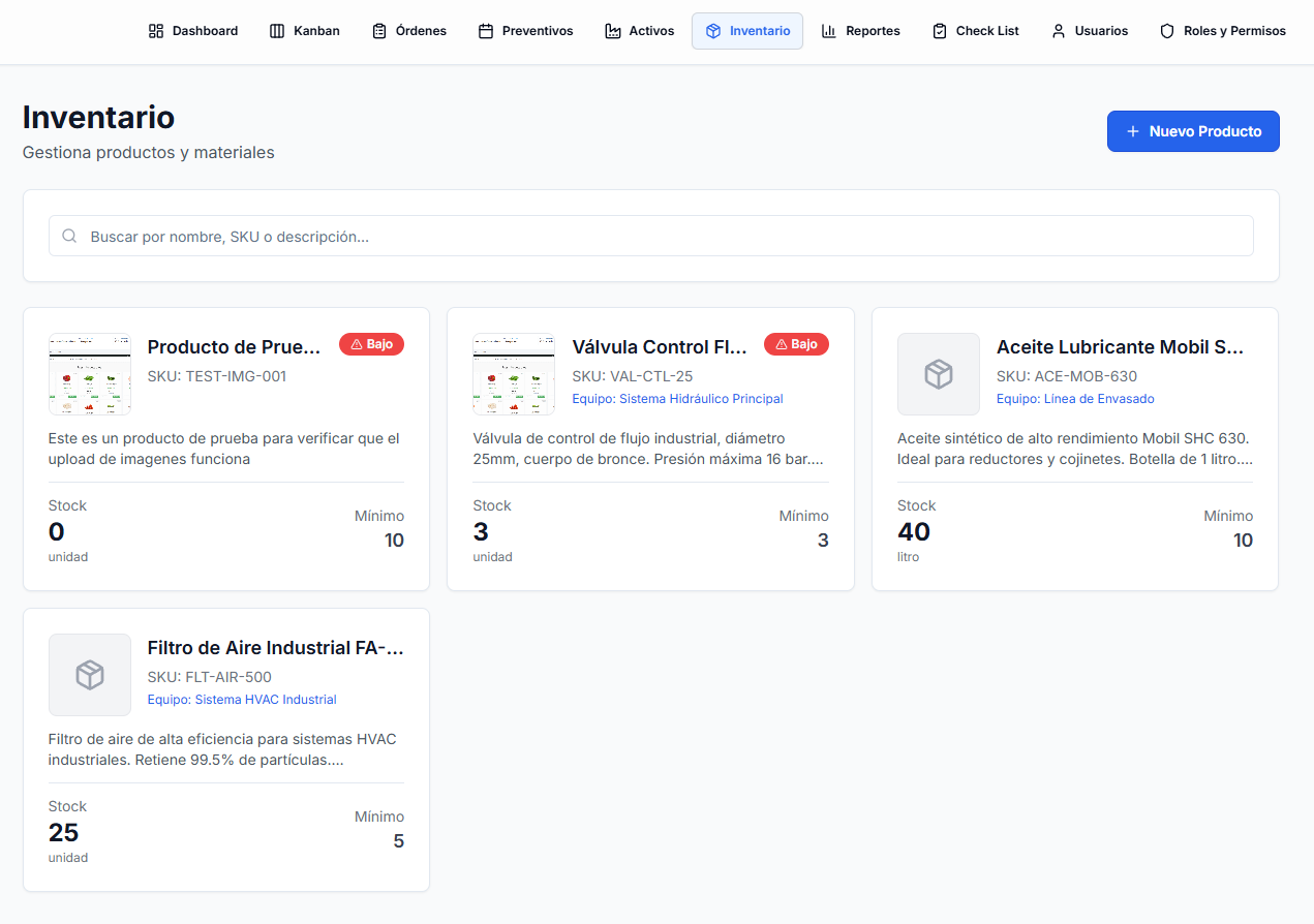 Software Control Inventario - Gestión de Repuestos y Alertas de Stock en Tiempo Real